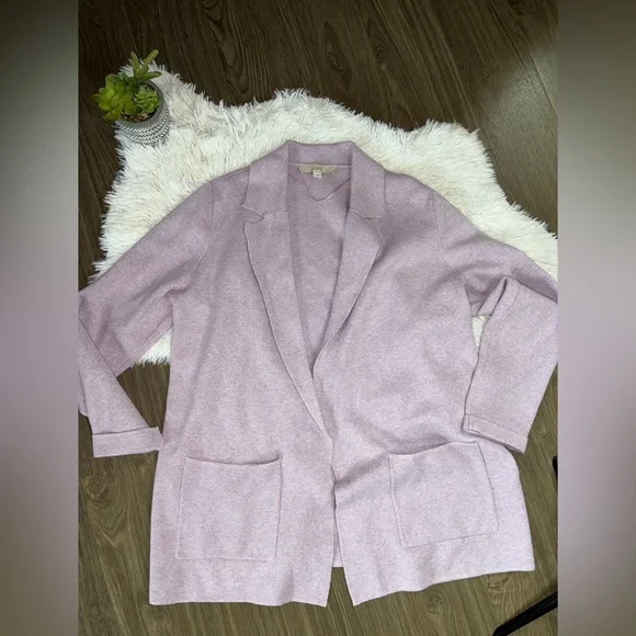 LOFT Lilac Open-Front Cardigan 💜 - Picture 2 of 9